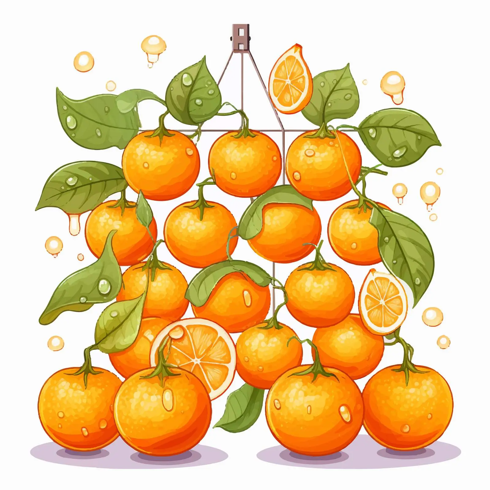 Spelling Word Scramble Game with Oranges Illustration — free download from Dotvec