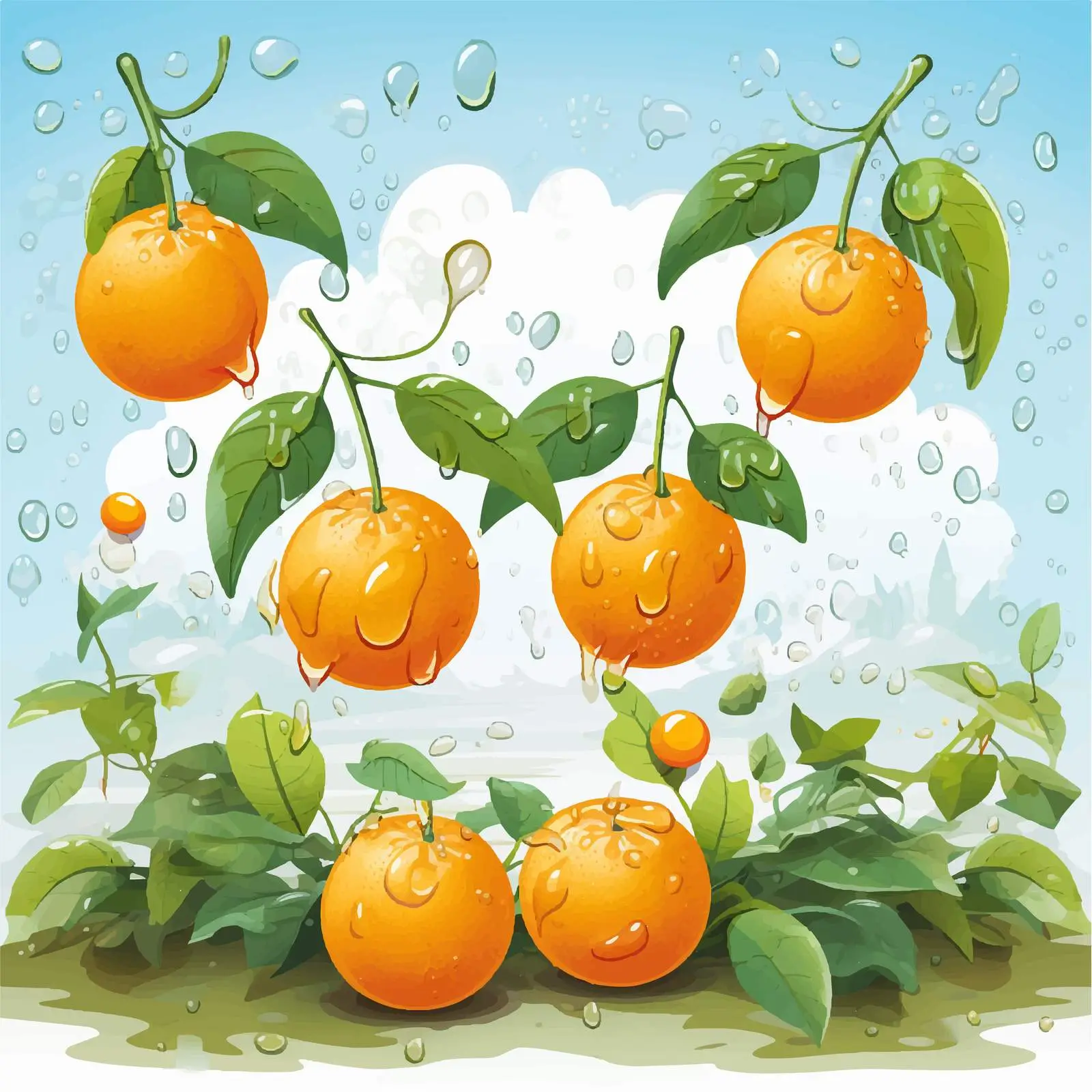 Fun Spelling Word Scramble Game with Oranges — free download from Dotvec