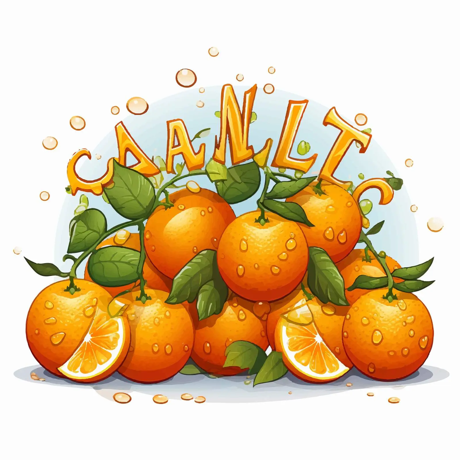 Spelling Word Scramble Game with Oranges Illustration — free download from Dotvec