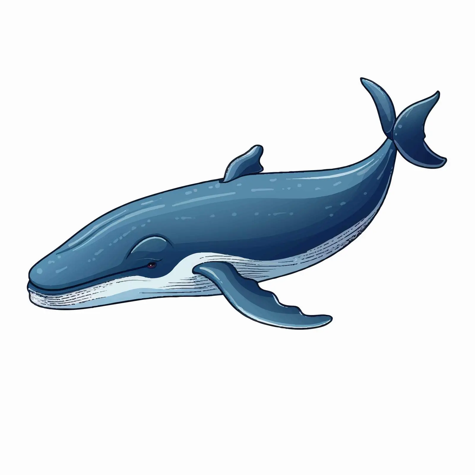 Sperm Whale Line Illustration on White Background — free download from Dotvec