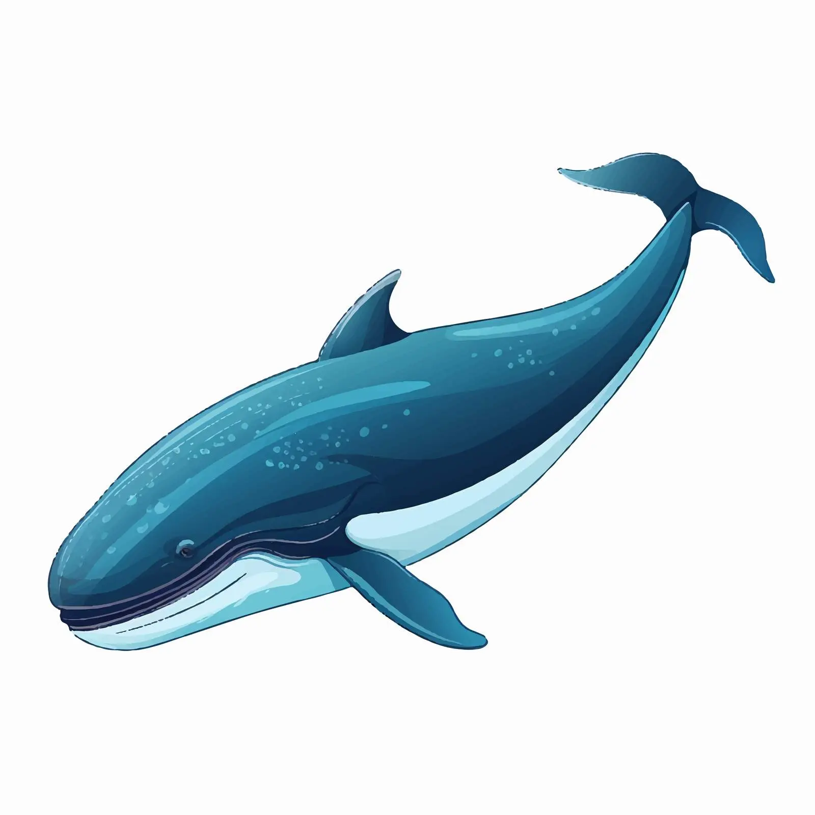 Sperm Whale Vector Illustration on White Background – free marine biodiversity image from Dotvec