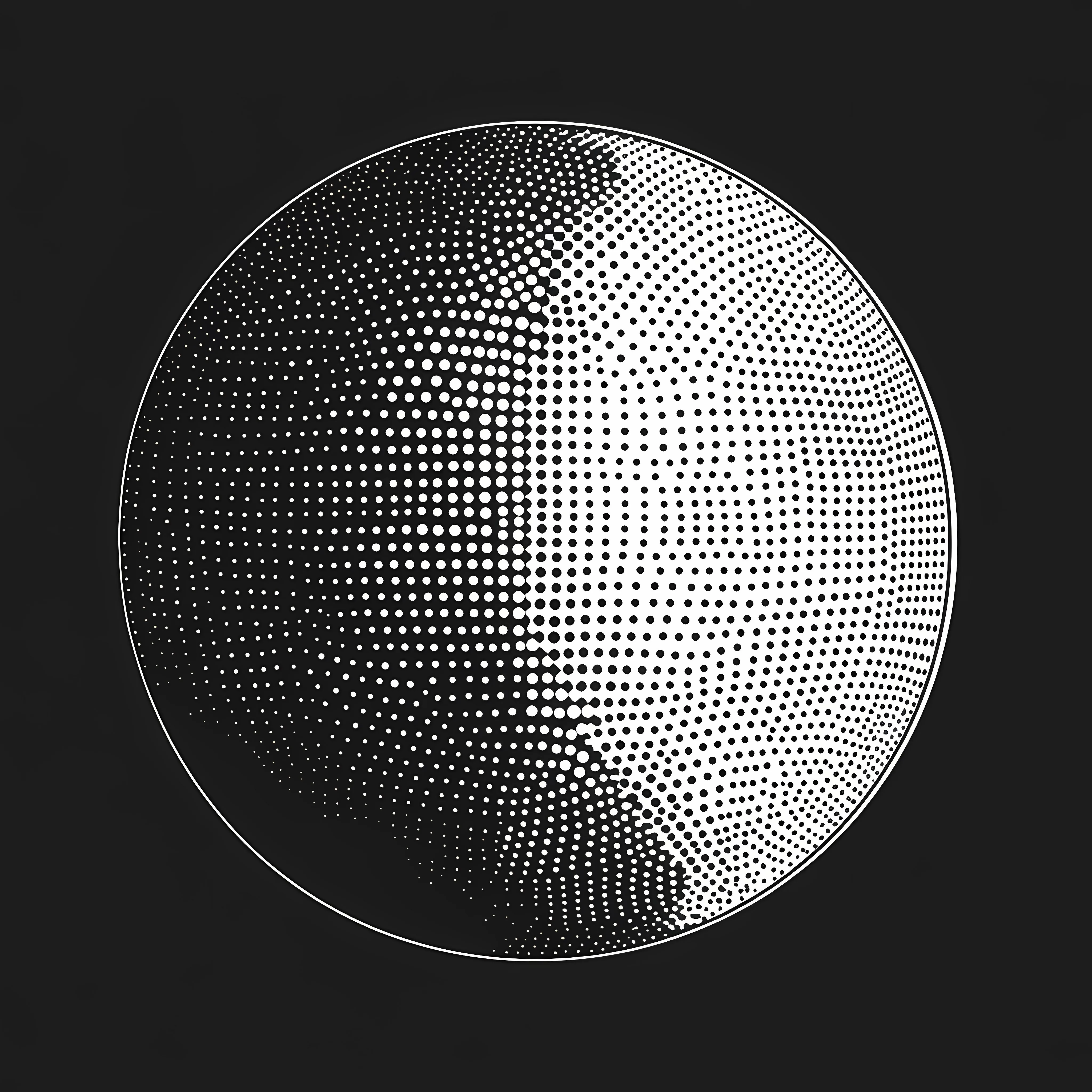 Halftone Pattern Dotted Sphere Design Element — free download from Dotvec