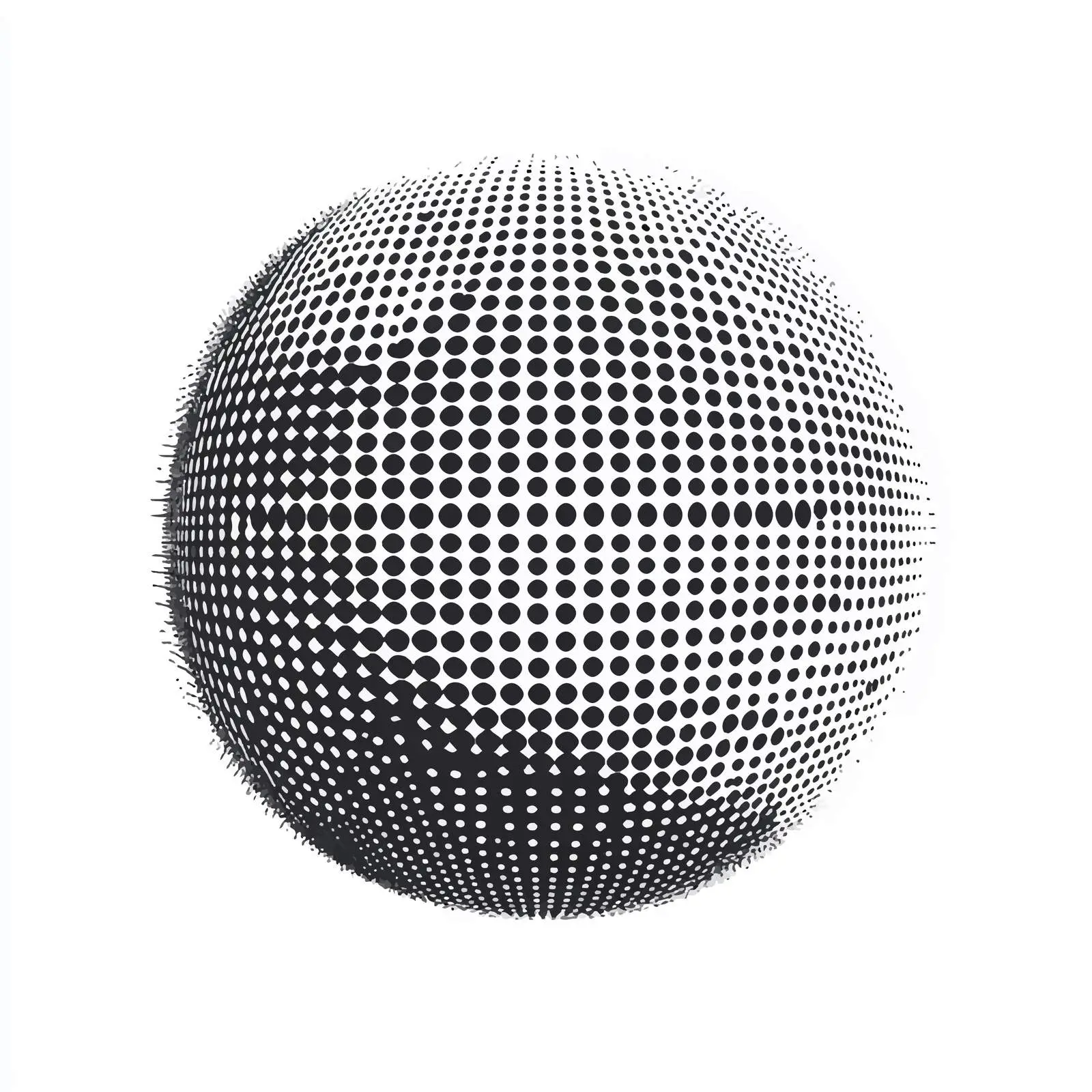 Halftone Dotted Sphere Design Element — free download from Dotvec