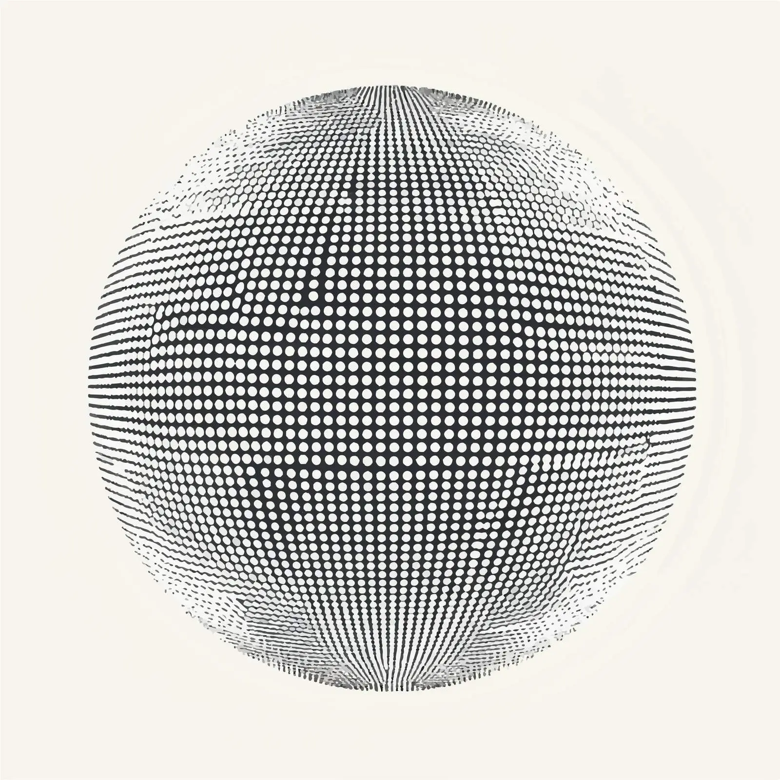 Dotted Halftone Sphere Design Element — free download from Dotvec