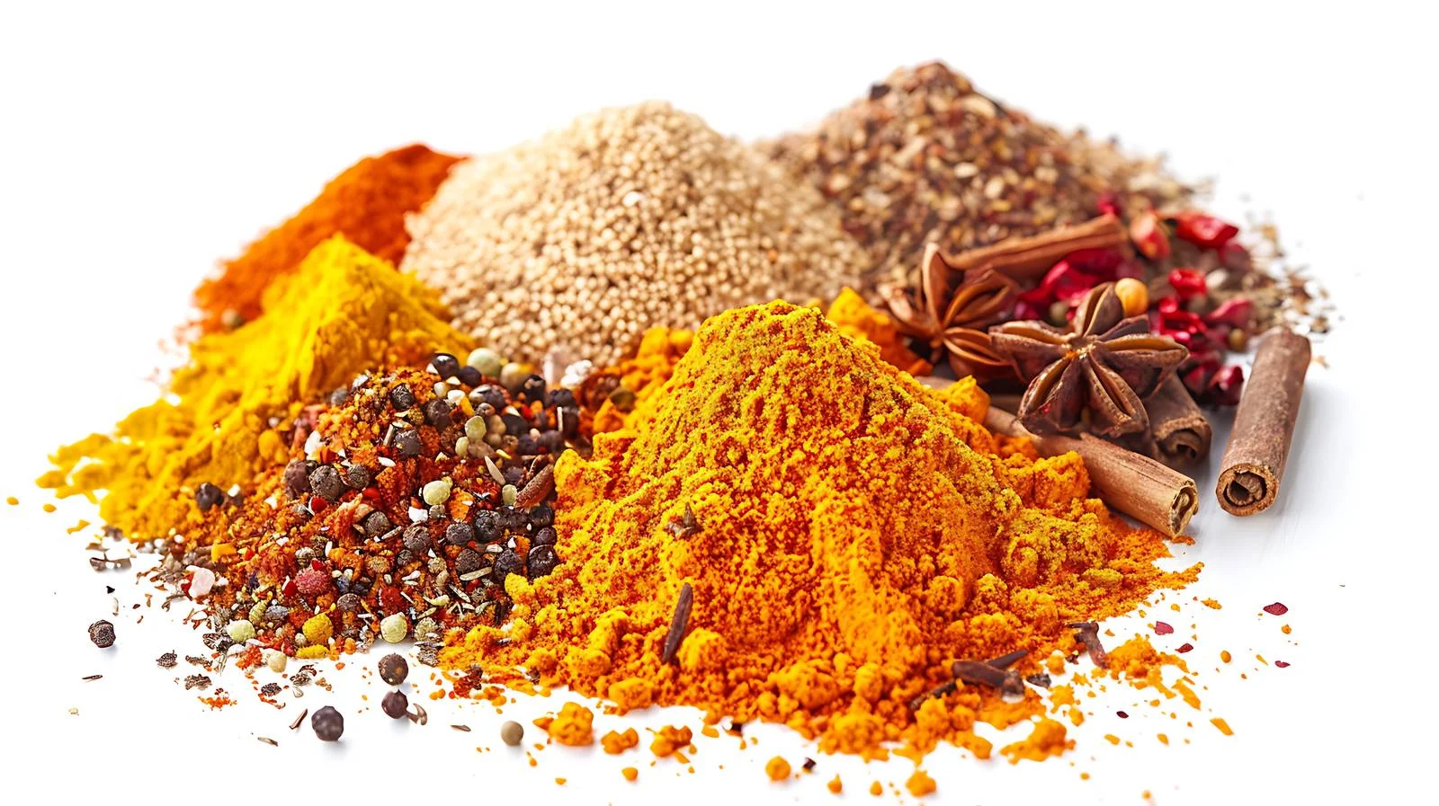 Exquisite Scattered Spices on Wooden Surface — free download from Dotvec