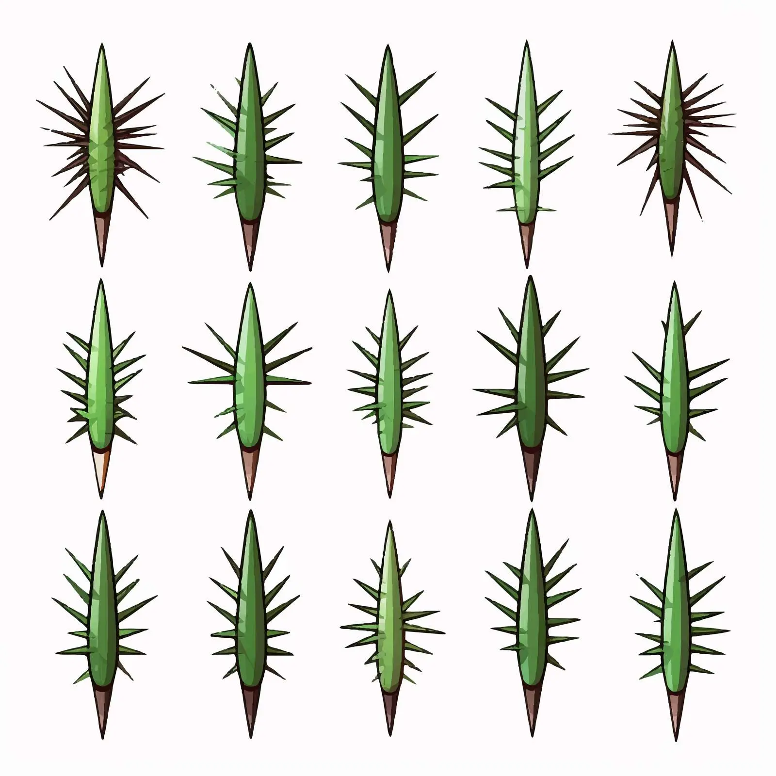 Spike Line Vector Illustration on White Background – free vector creativity image from Dotvec