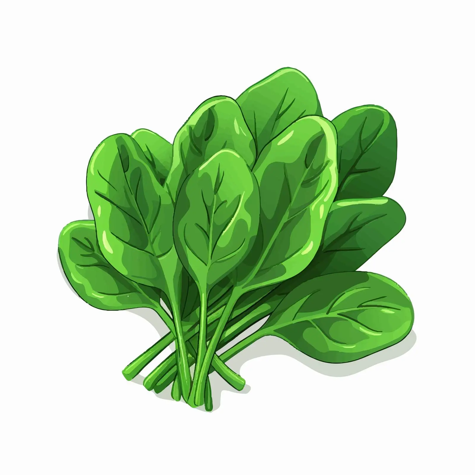 Cartoon Spinach Vector Illustration Design — free download from Dotvec