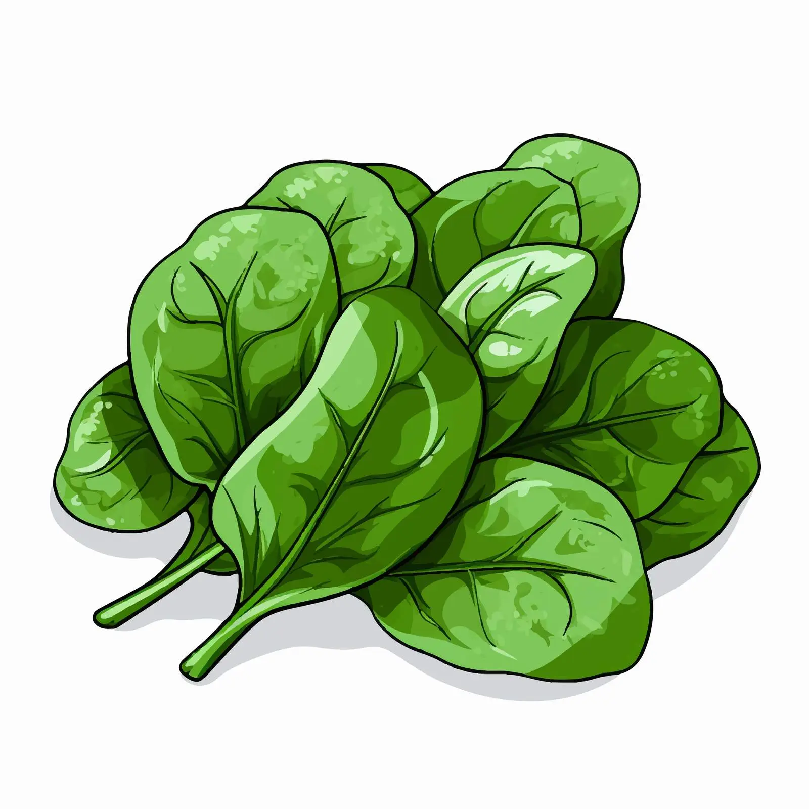 Cartoon Spinach Vector Illustration — free download from Dotvec