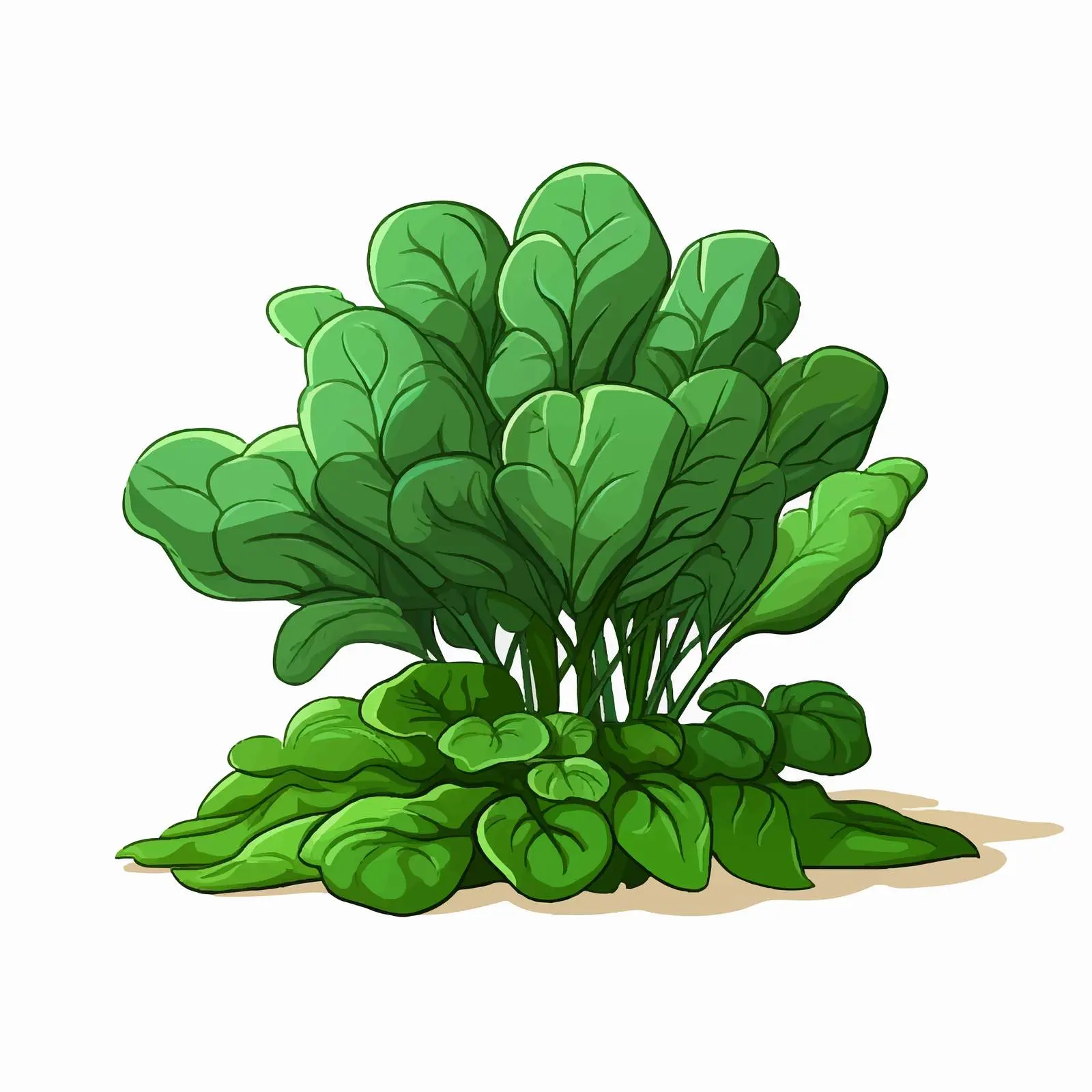Cartoon Spinach Vector Illustration — free download from Dotvec