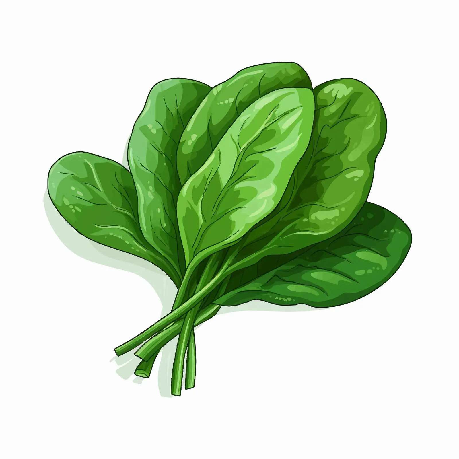 Isolated Spinach Vector Illustration on White Background — free download from Dotvec