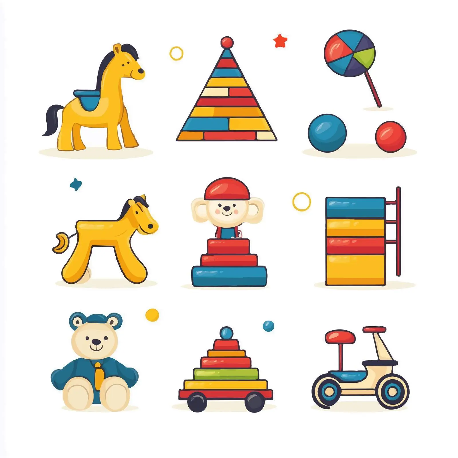 Colorful Inflatable Spinning Top Rocking Horse – free bounce image from Dotvec