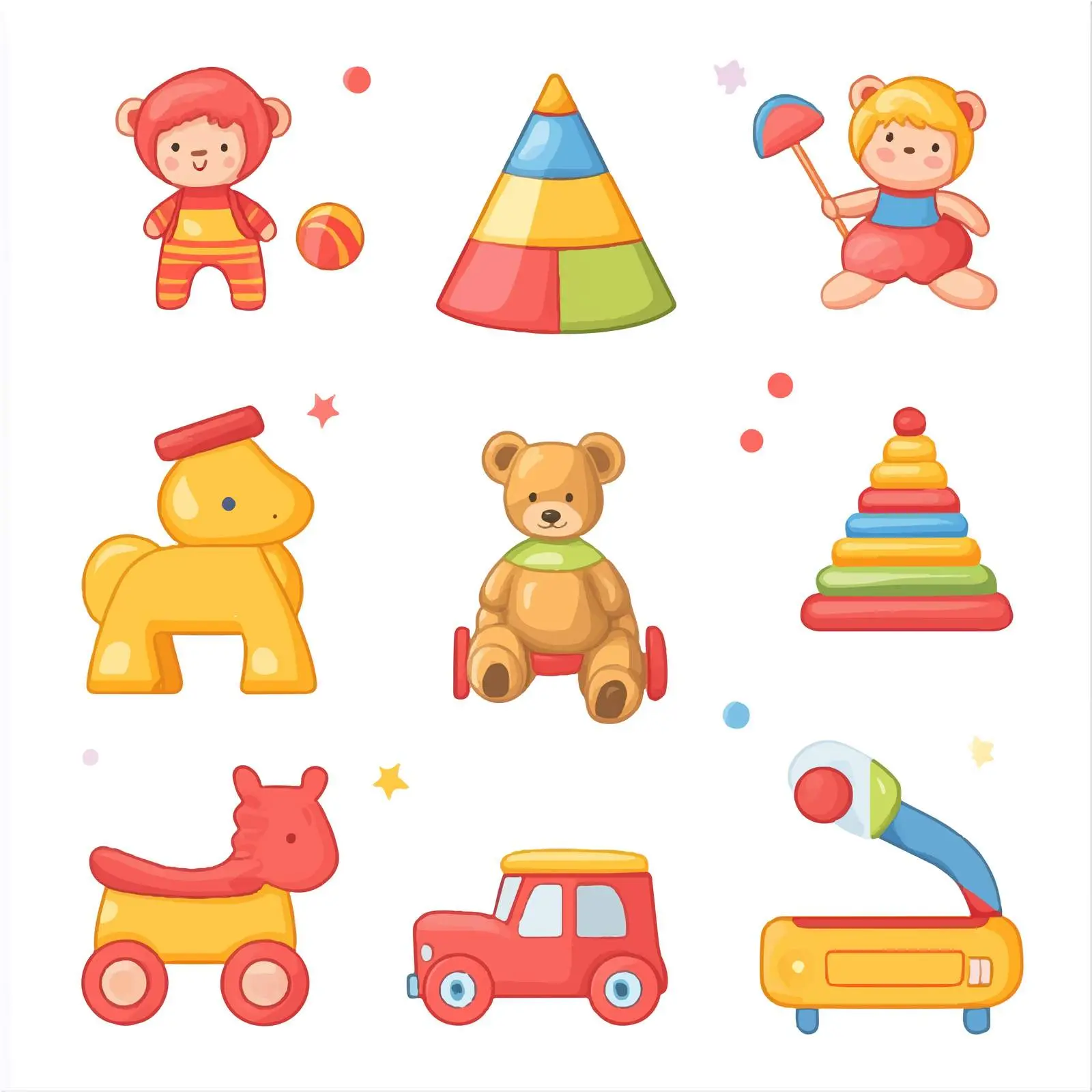 Two-Colored Inflatable Spinning Top Rocking Horse — free download from Dotvec