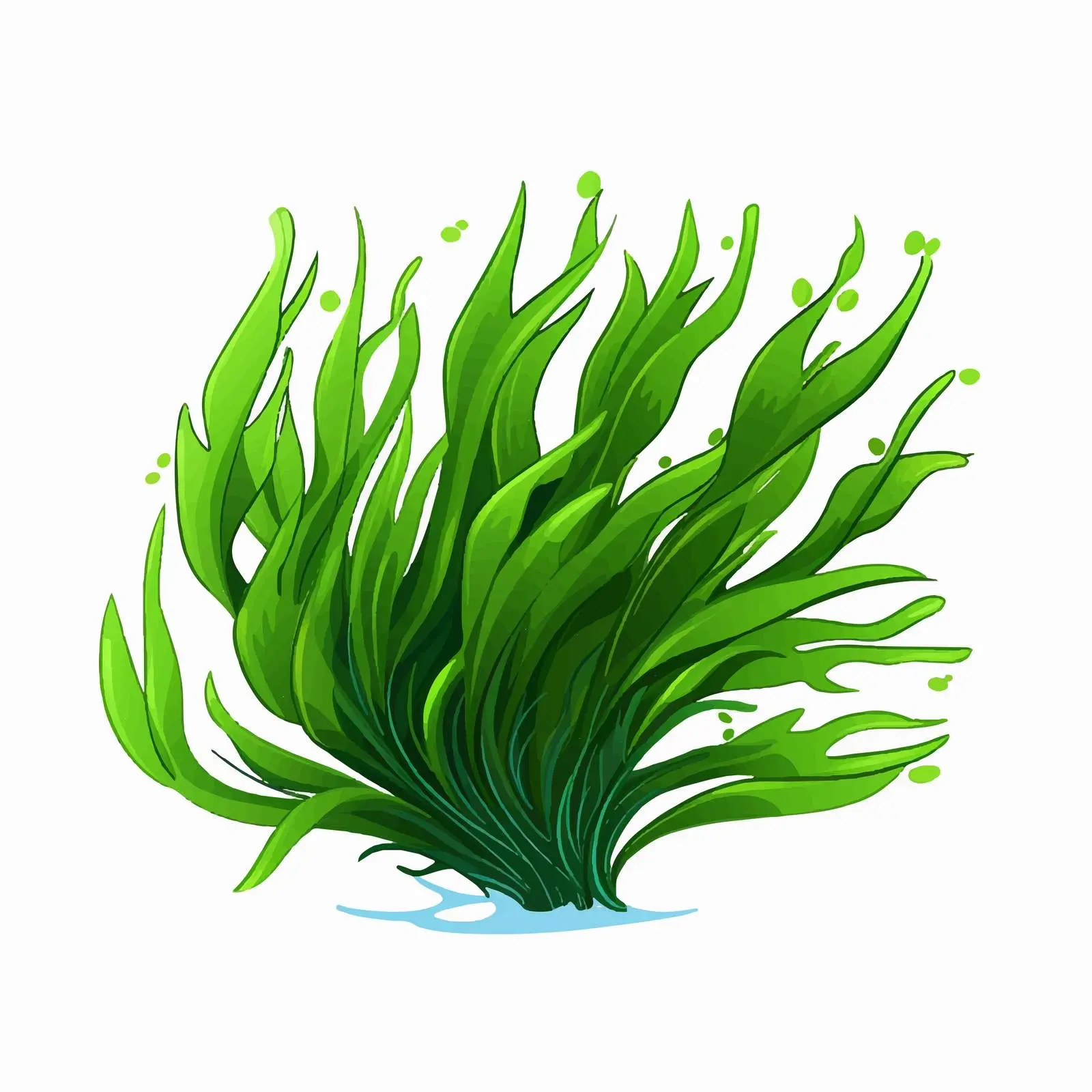 Realistic Spirulina Algae Leaves Illustration — free download from Dotvec