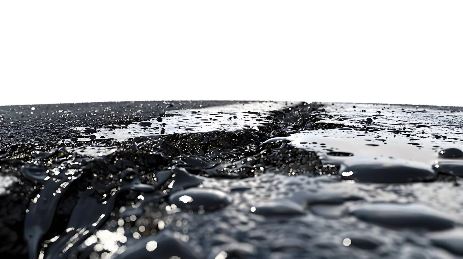 Abstract Grease Patterns Adorning Asphalt Road — free download from Dotvec