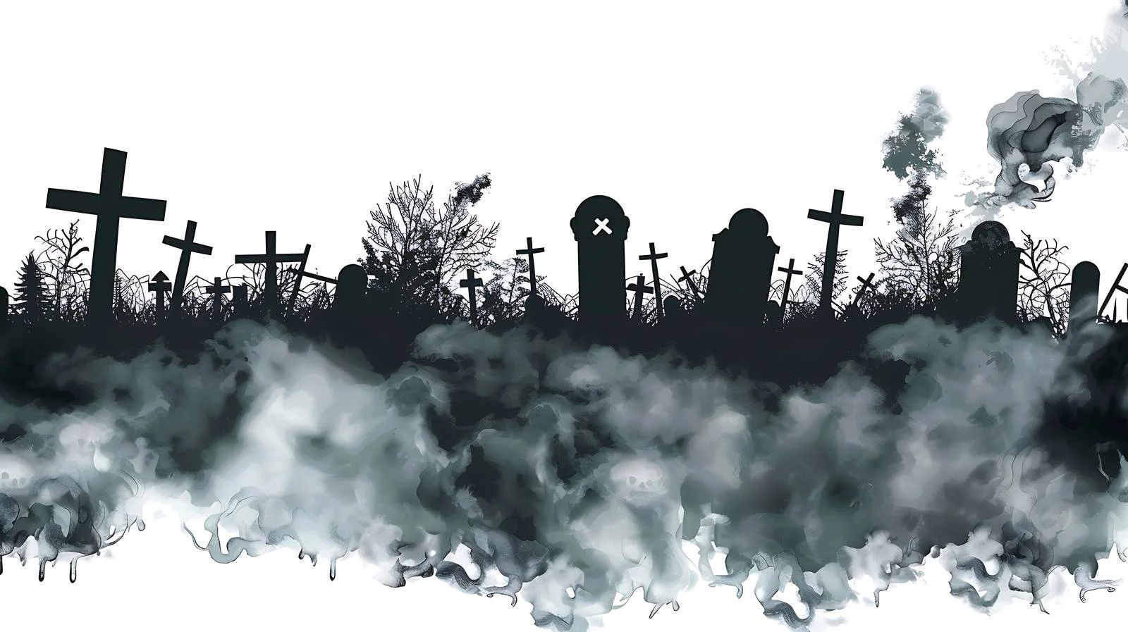 Eerie Halloween Cemetery Under Stormy Skies — free download from Dotvec