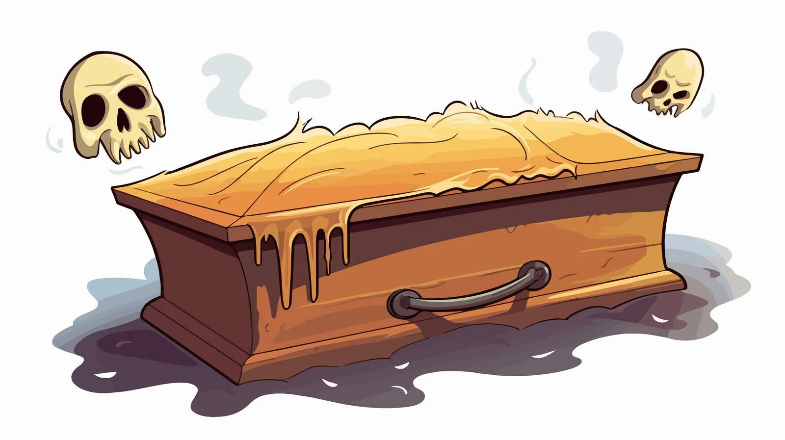 Spooky Coffin with Thought Bubble — free download from Dotvec