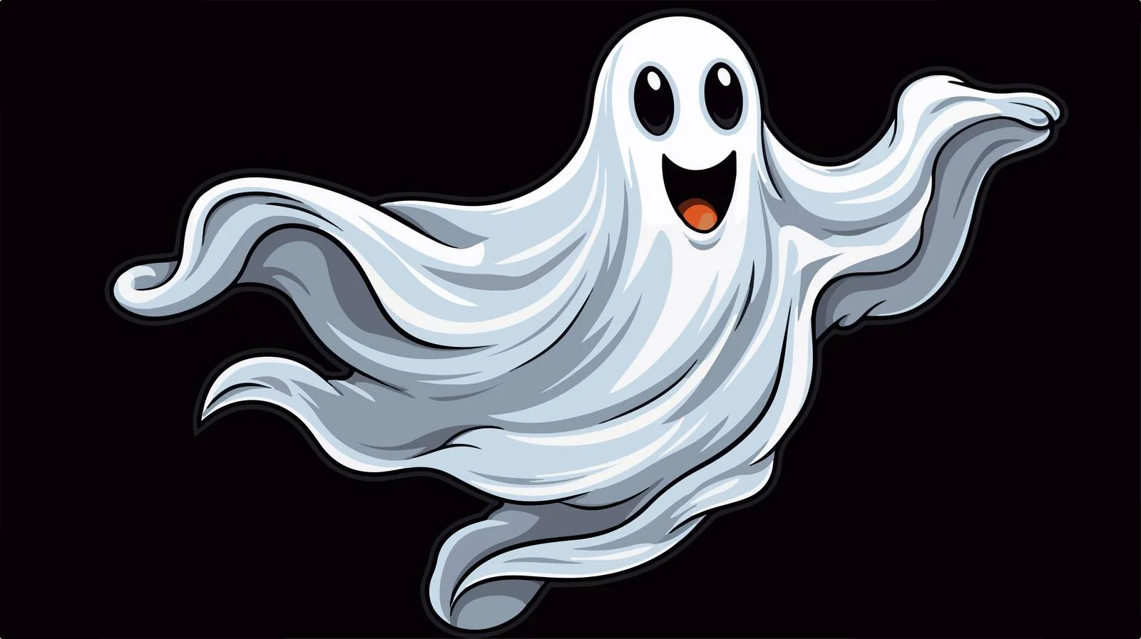 Spooky Ghost Stock Cartoon Illustration — free download from Dotvec