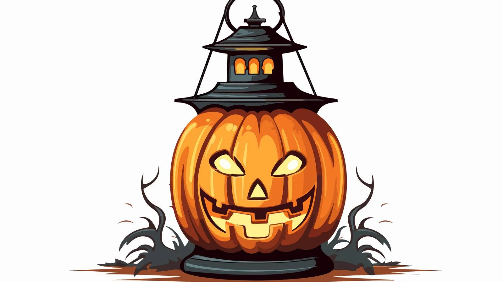 Spooky Halloween Lantern Cartoon Vector Illustration — free download from Dotvec
