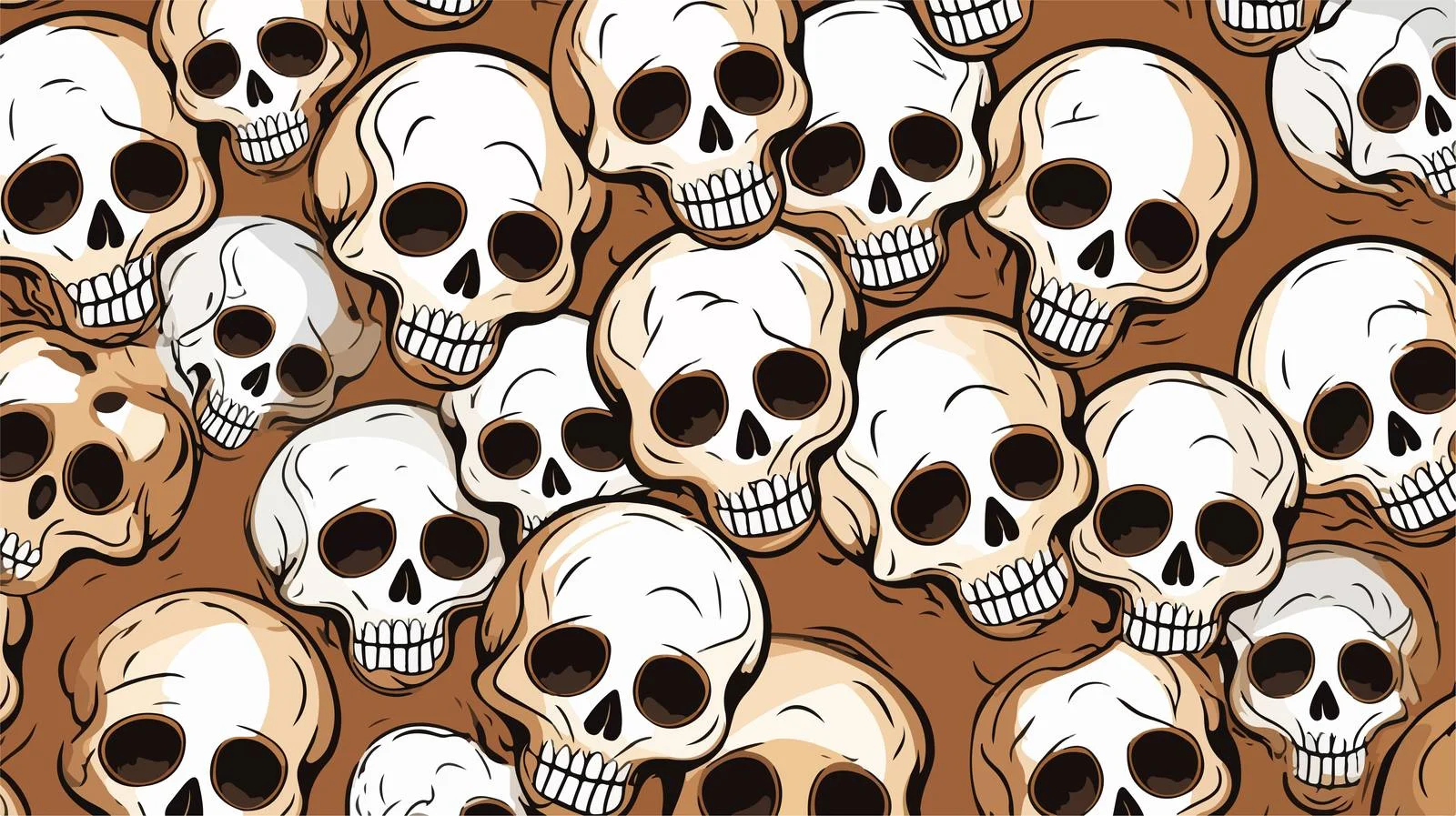 Spooky Skull Pattern Backdrop Illustration — free download from Dotvec