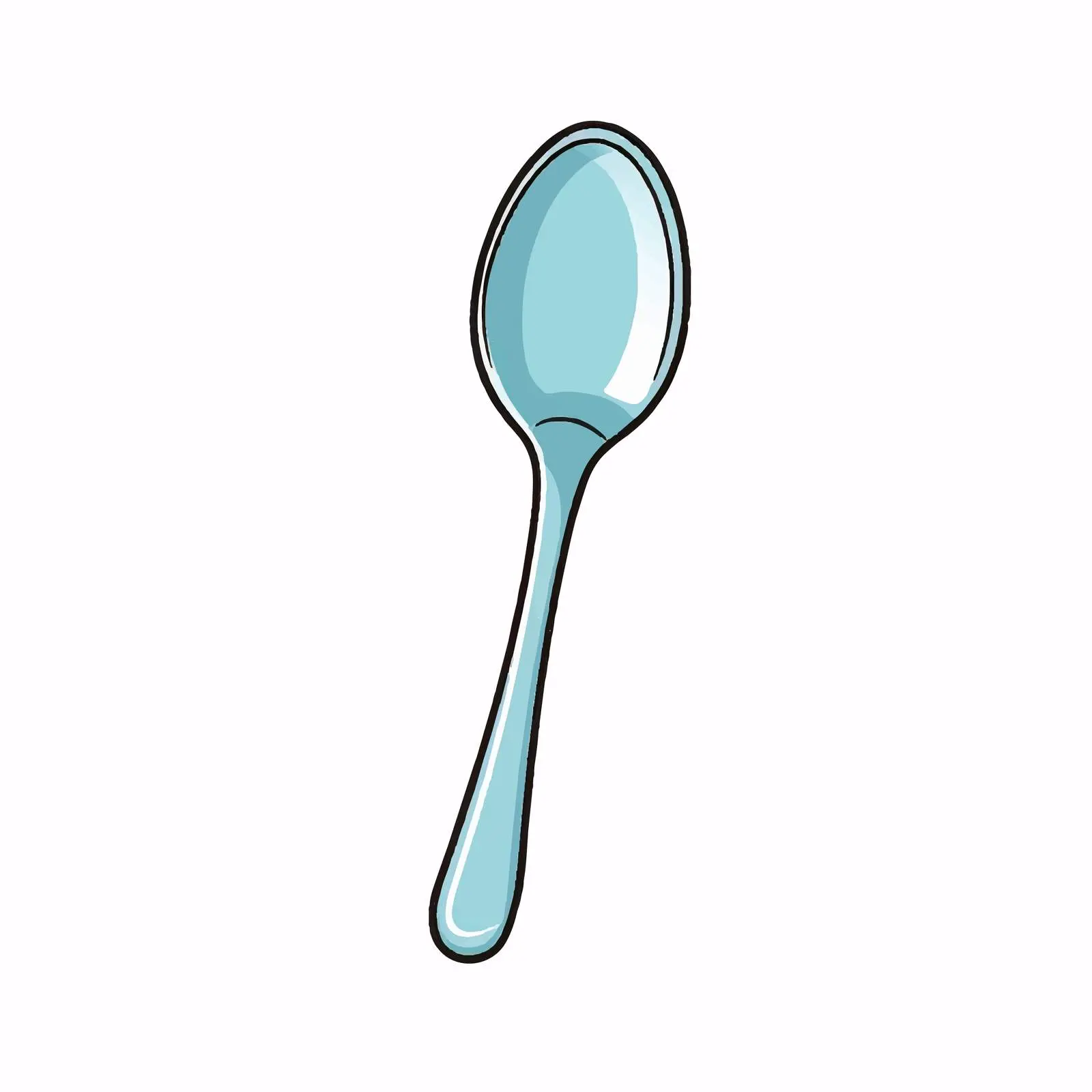Cartoon Spoon Cutlery Vector Illustration — free download from Dotvec