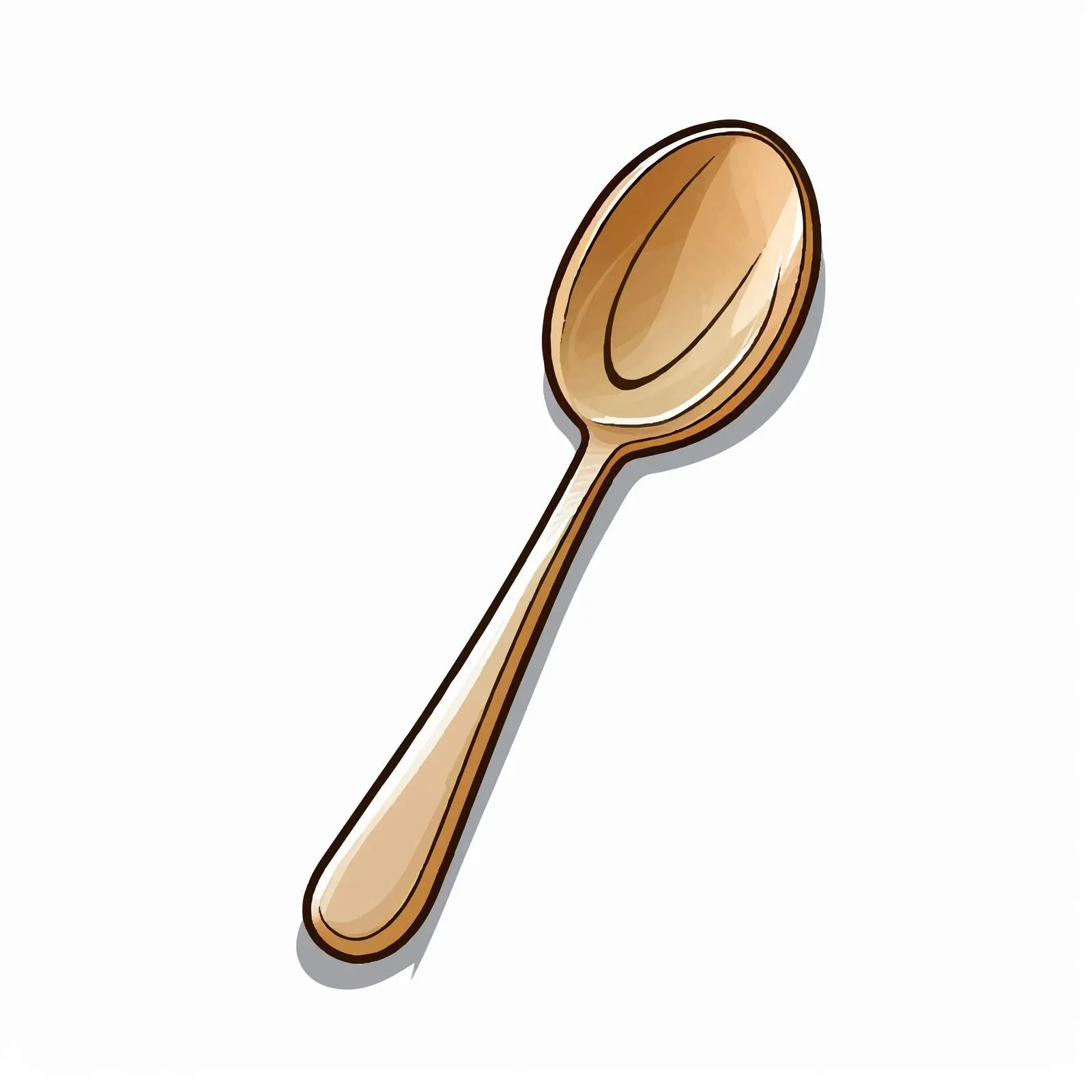 Cartoon Spoon Cutlery Isolated Vector Illustration — free download from Dotvec