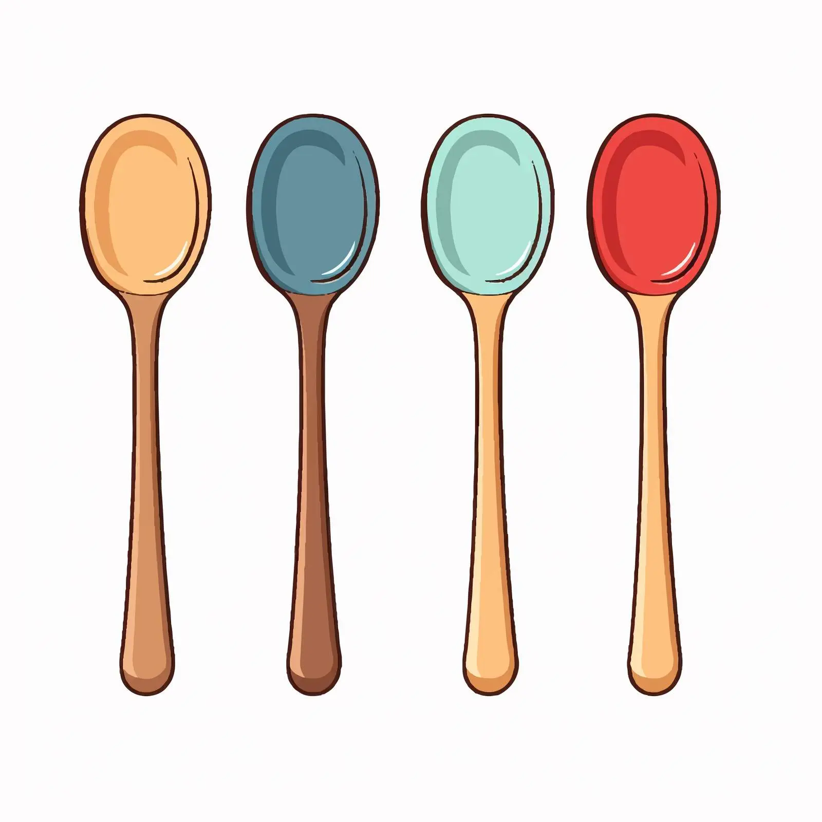 Cartoon Spoon Vector Illustration — free download from Dotvec