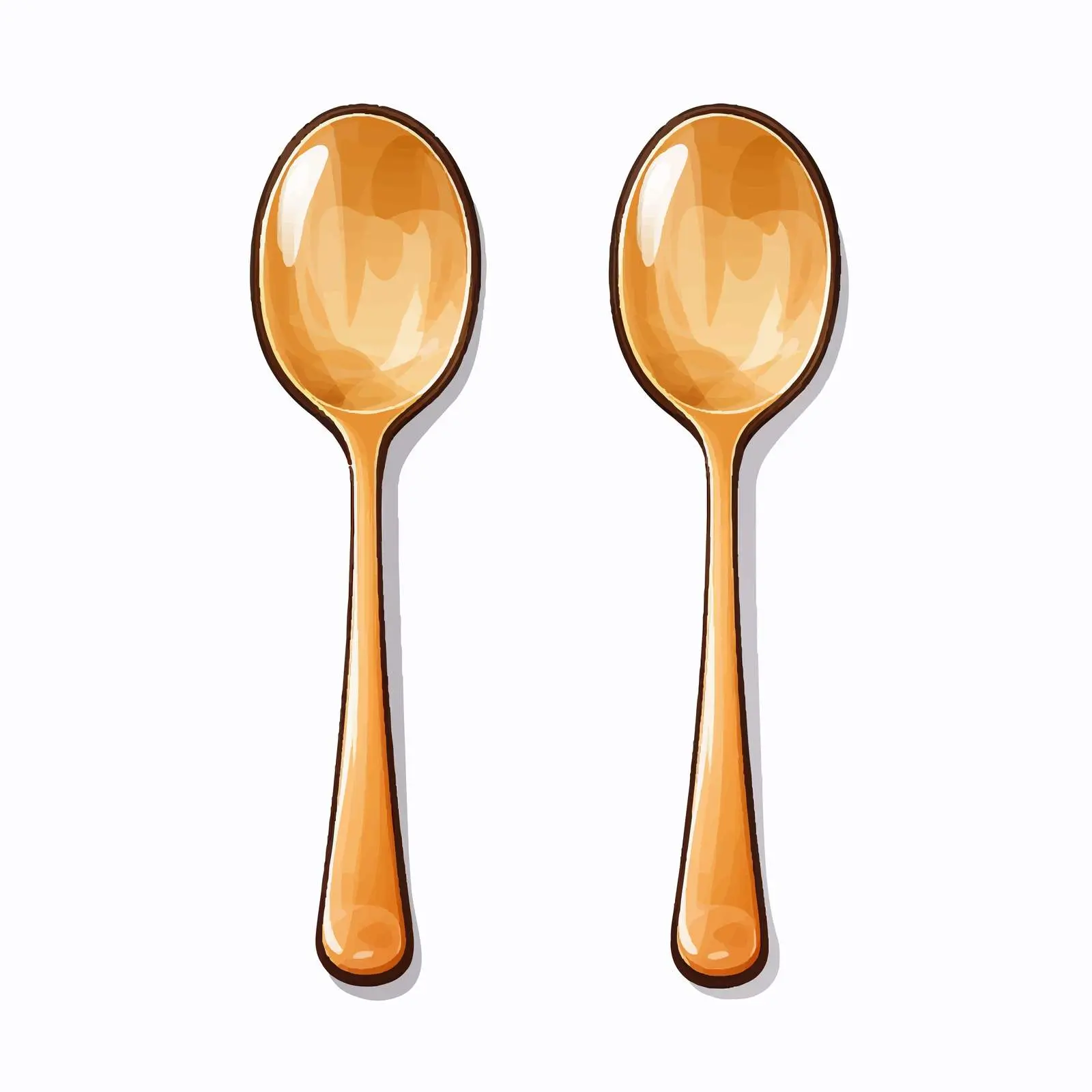 Top View Spoon Vector Illustration on White Background — free download from Dotvec