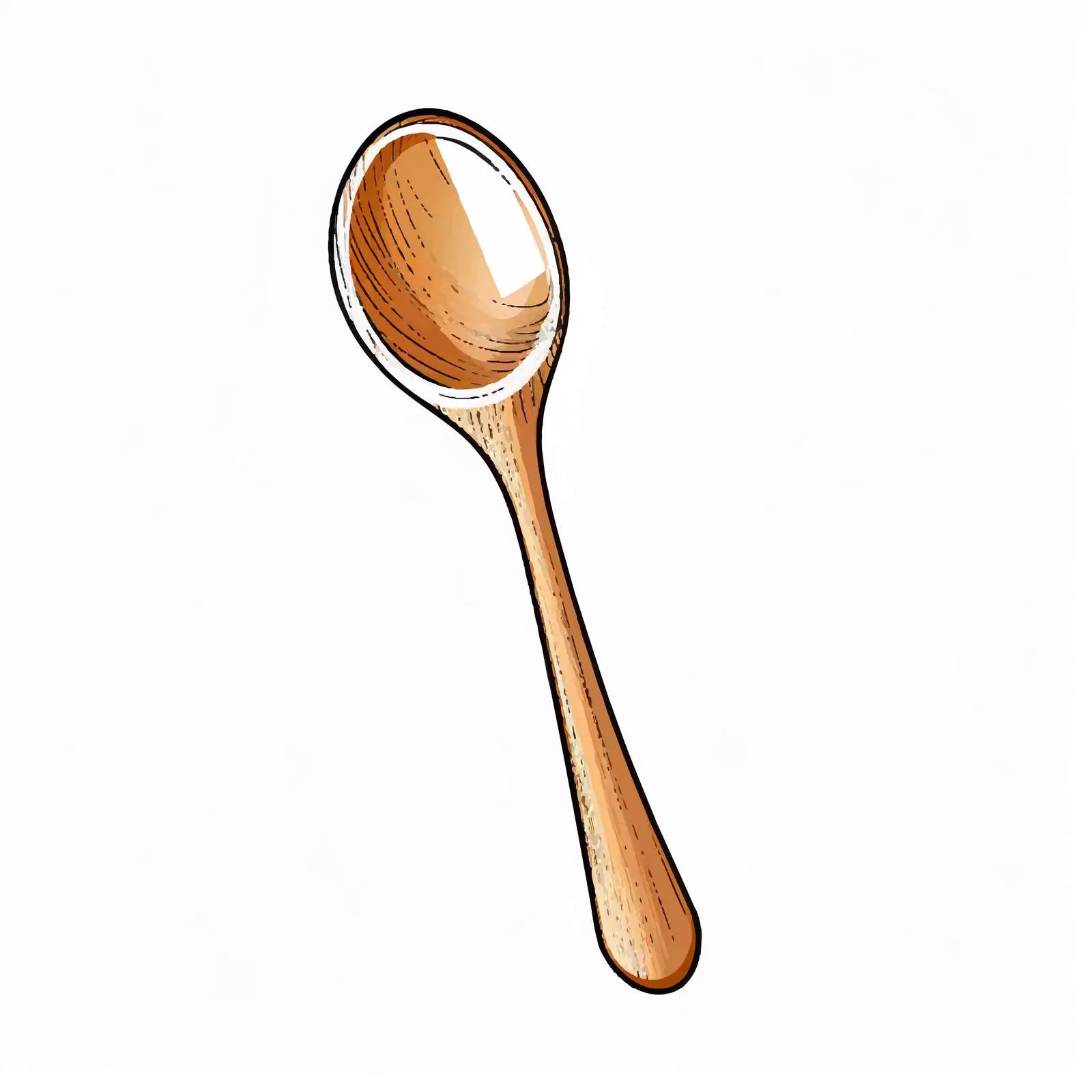 Top View Spoon Vector Illustration on White Background — free download from Dotvec
