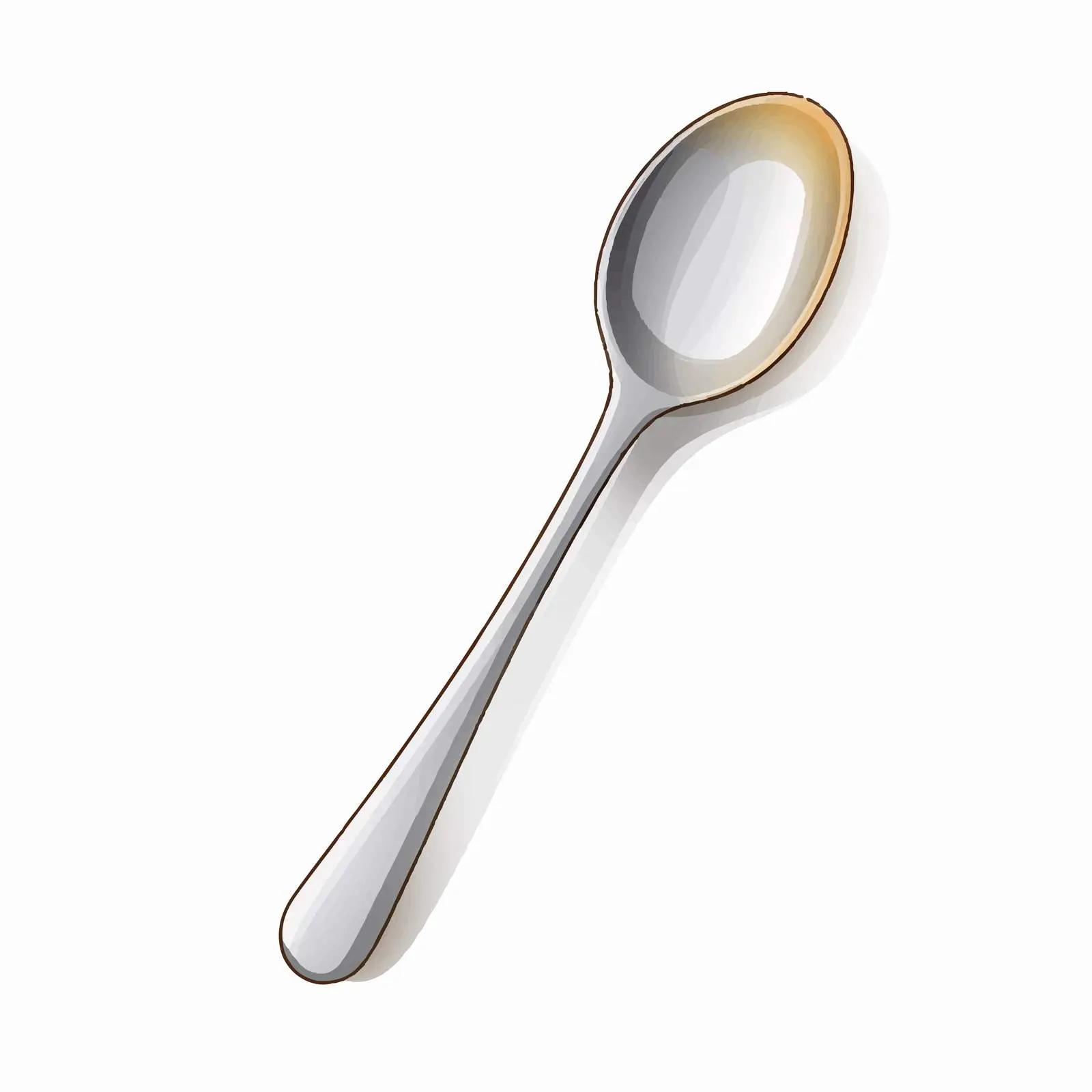 Top View Spoon Vector Illustration on White Background — free download from Dotvec