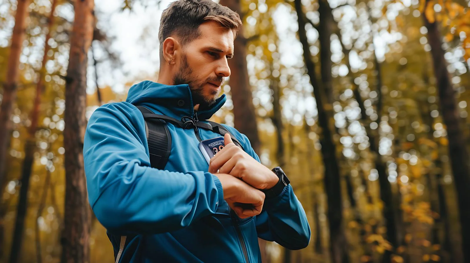 Athlete Monitoring Smartwatch During Training — free download from Dotvec