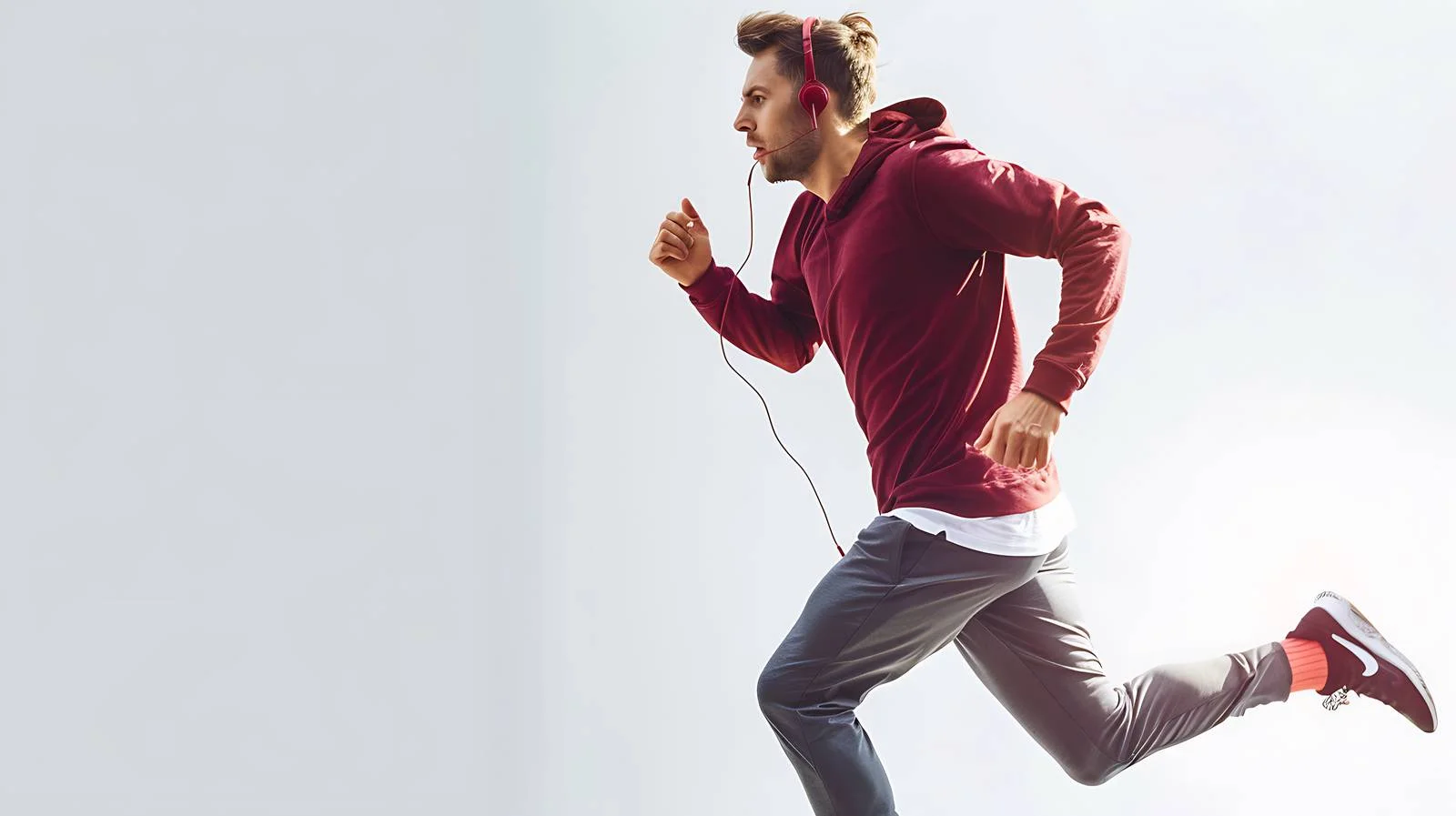 Active Runner with Earphones Listening Music — free download from Dotvec