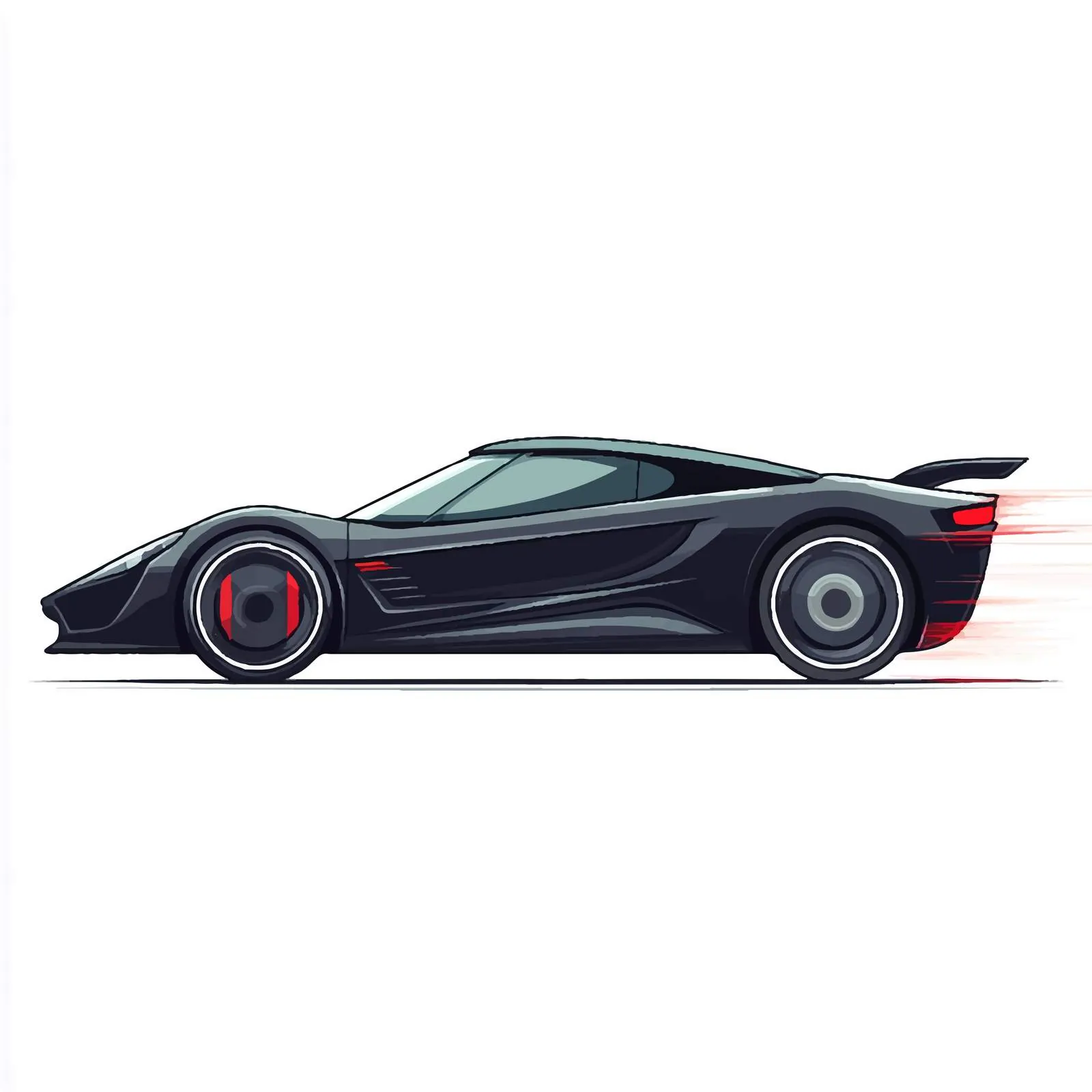 Fast Black Sports Car Side View Vector — free download from Dotvec