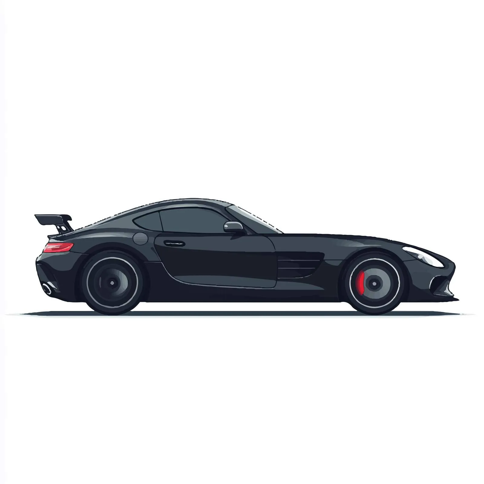 Fast Black Sports Car on Road Side View — free download from Dotvec