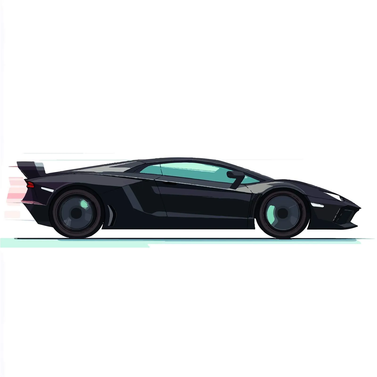 Fast Moving Black Car on Road Vector Illustration — free download from Dotvec