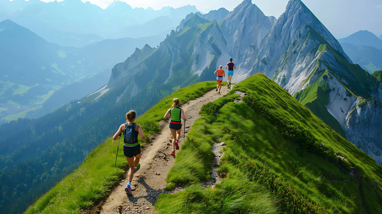 Mountain Trail Running Sports People — free download from Dotvec
