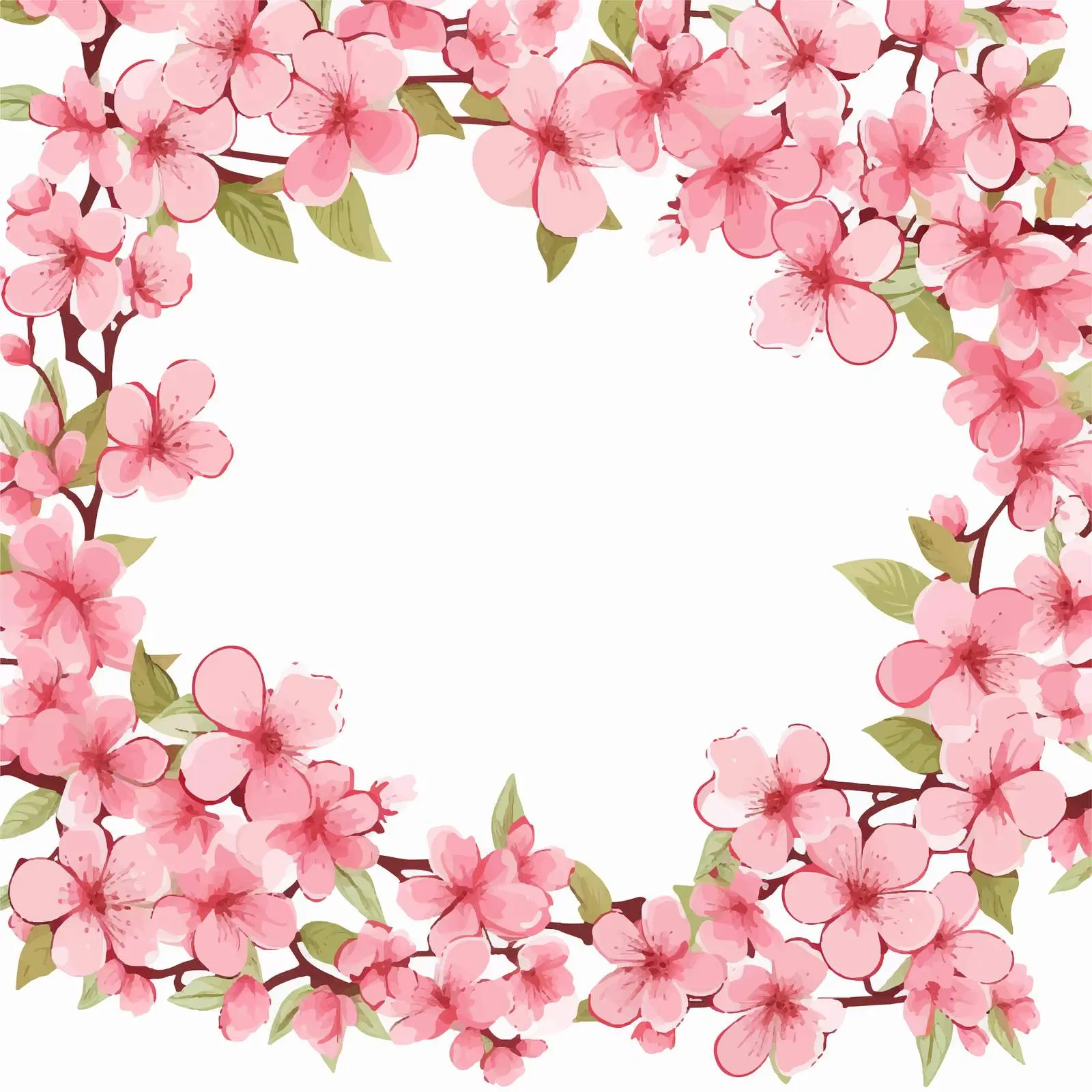 Spring Sakura Flowers Background Design Template — free download from Dotvec