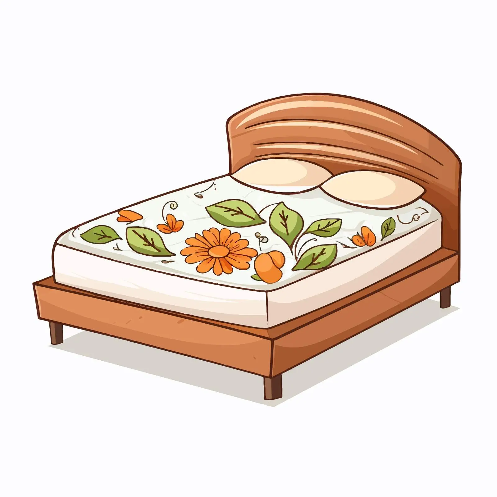 Spring Bed Cartoon Vector Illustration — free download from Dotvec