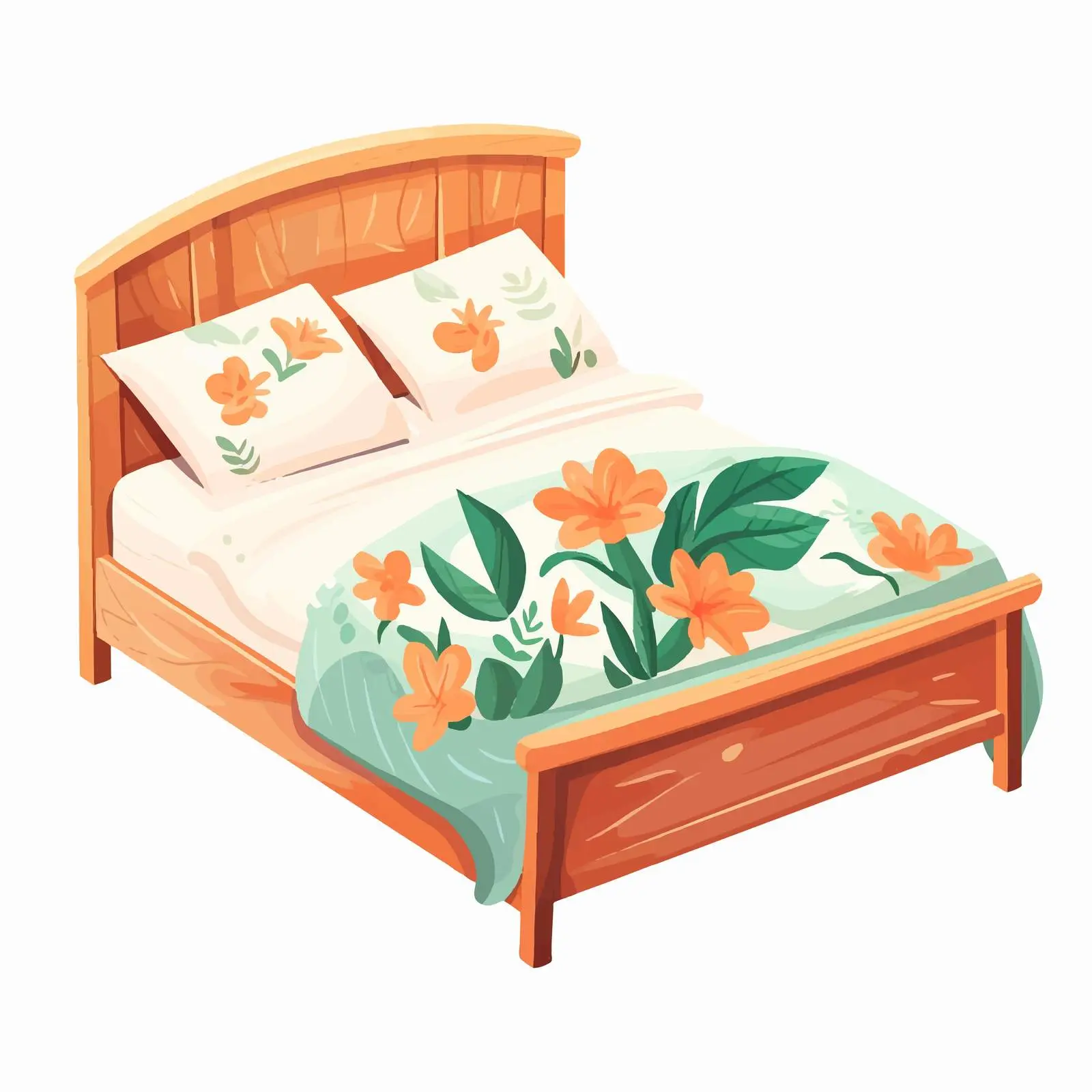 Cartoon Spring Bed Vector Illustration — free download from Dotvec