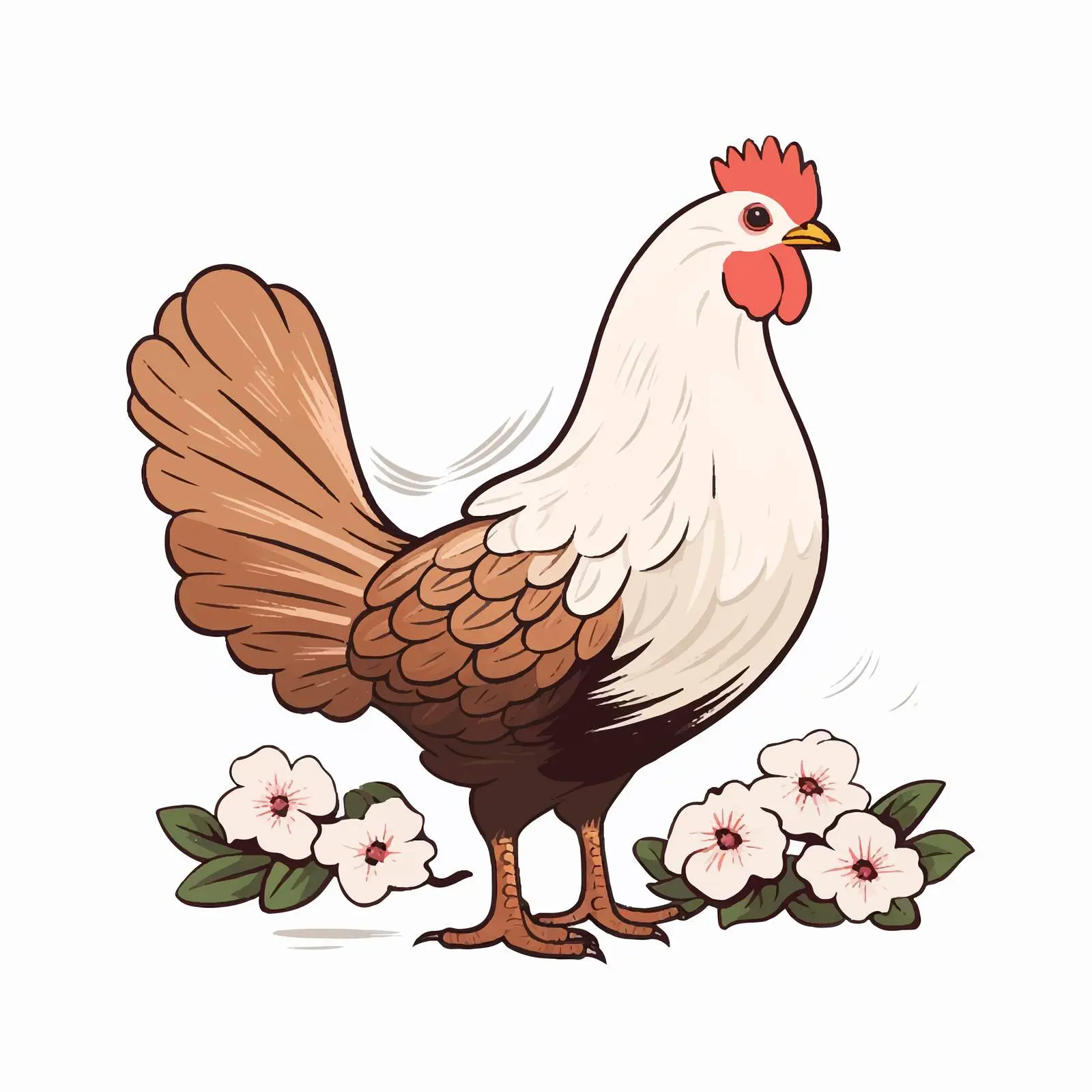 Spring Chicken Cartoon Vector Illustration — free download from Dotvec