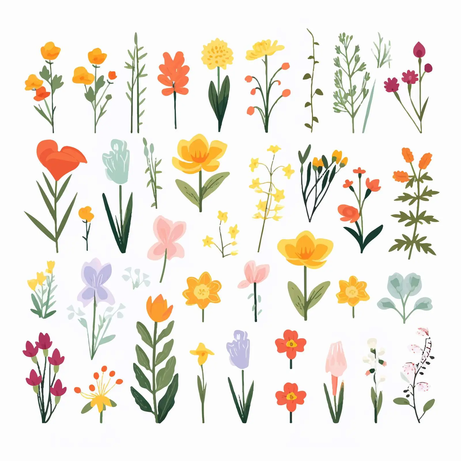 Delicate Spring Meadow Flower Vectors — free download from Dotvec