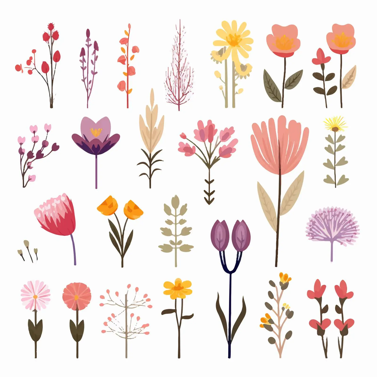 Delicate Spring Flowers in a Meadow — free download from Dotvec