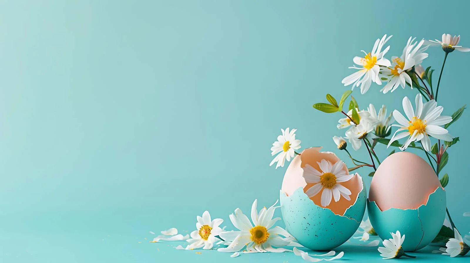 Elegant Spring Flower Arrangement in Cracked Eggshell — free download from Dotvec