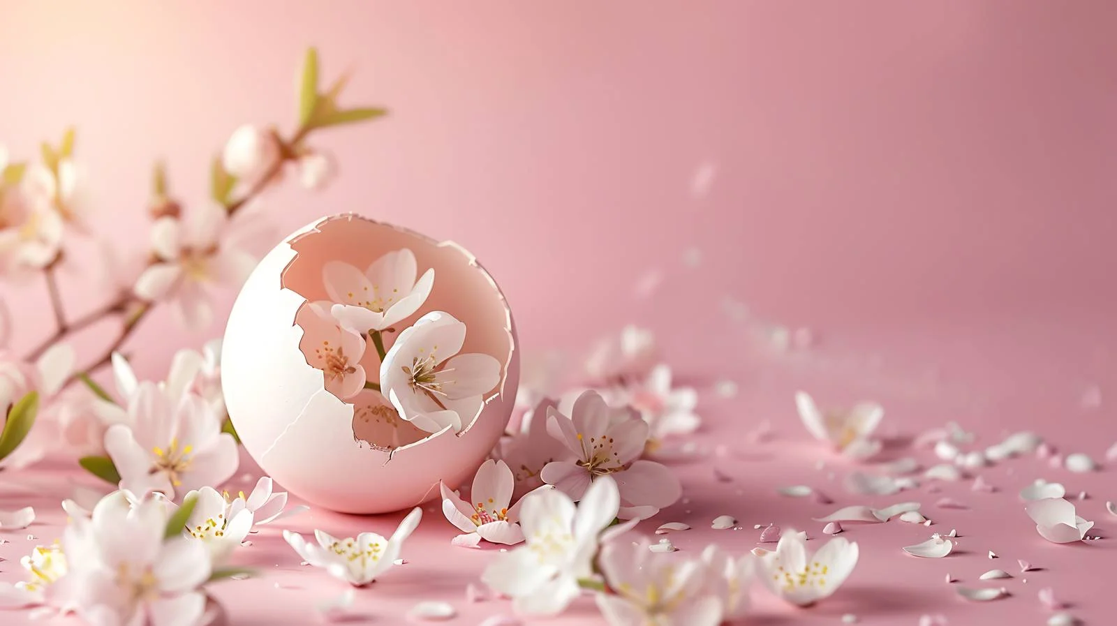 Spring Flowers in Cracked Eggshell — free download from Dotvec