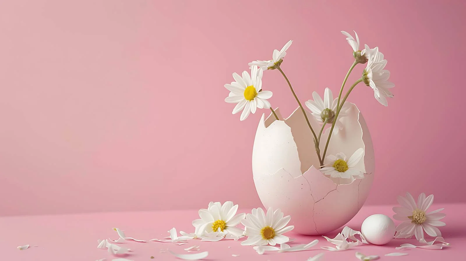 Spring Flowers in Cracked Eggshell — free download from Dotvec
