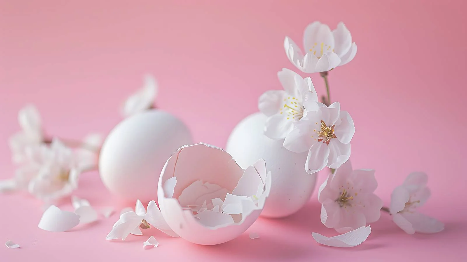 Spring Flowers in Cracked Eggshell — free download from Dotvec