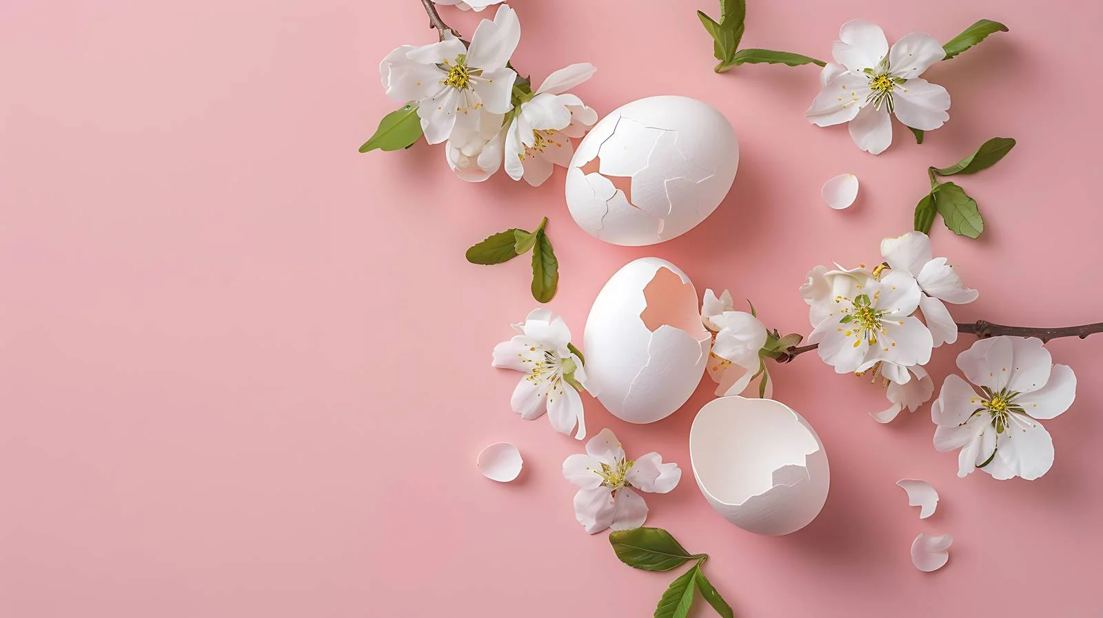 Spring Flowers in Cracked Eggshell — free download from Dotvec