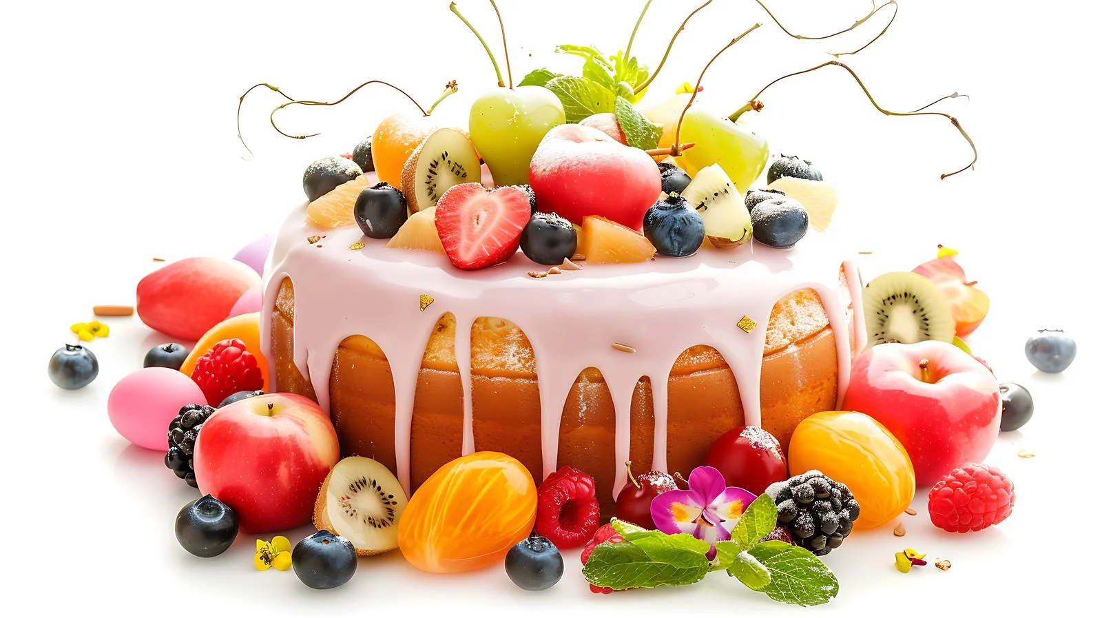 Exquisite Spring Holiday Glazed Cake — free download from Dotvec