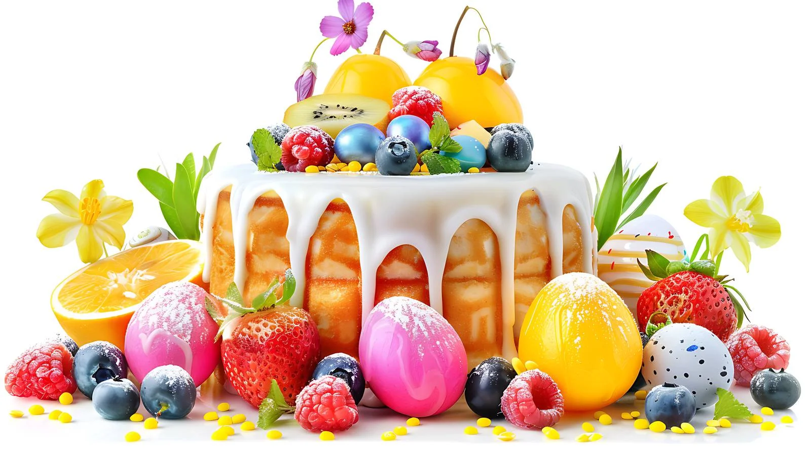 Gourmet Glazed Cake for Spring Celebrations — free download from Dotvec
