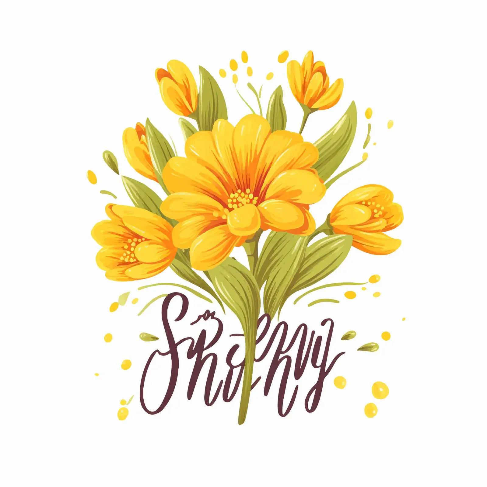 Spring Is Here Handwritten Calligraphy Vector — free download from Dotvec