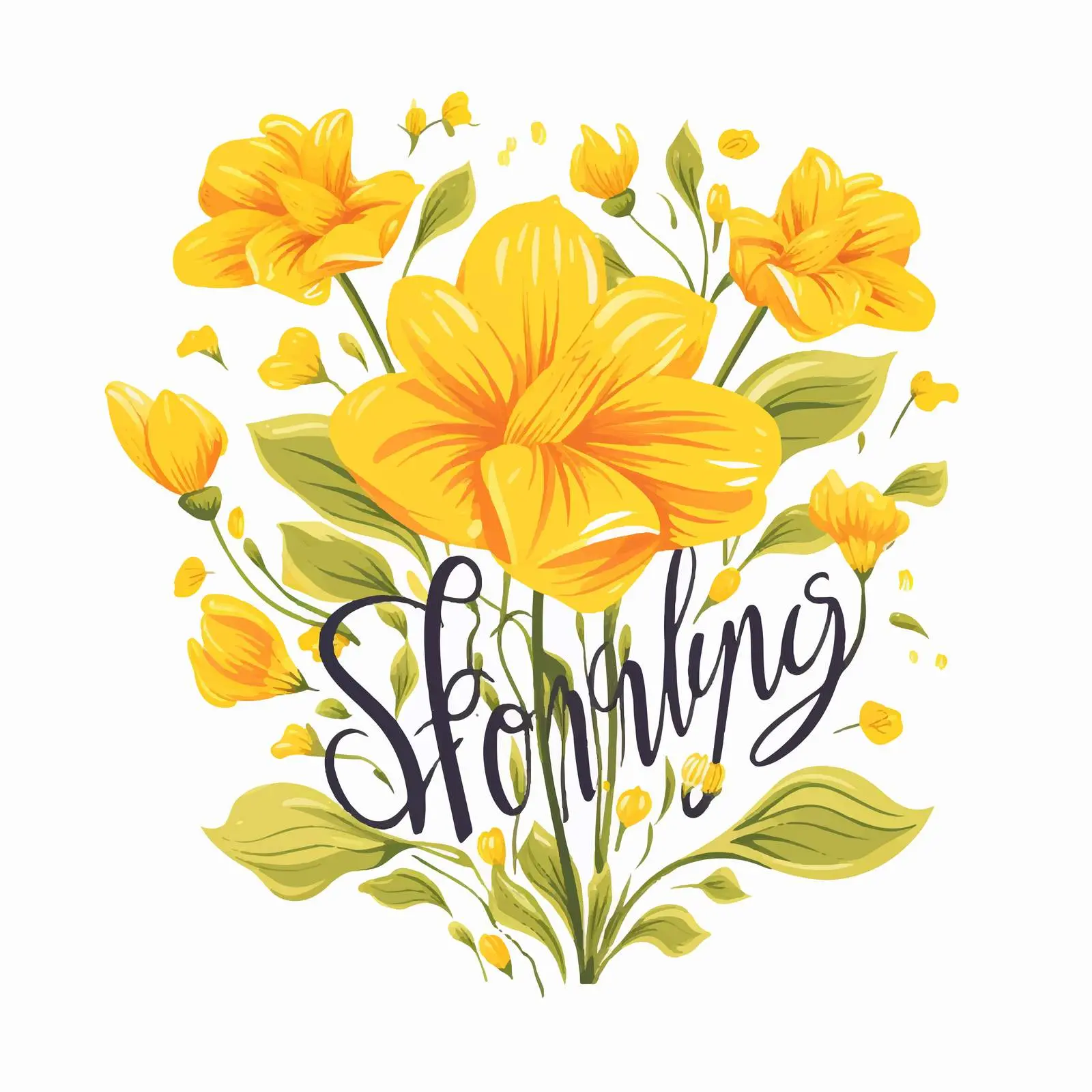 Spring Is Here Handwritten Calligraphic Vector — free download from Dotvec